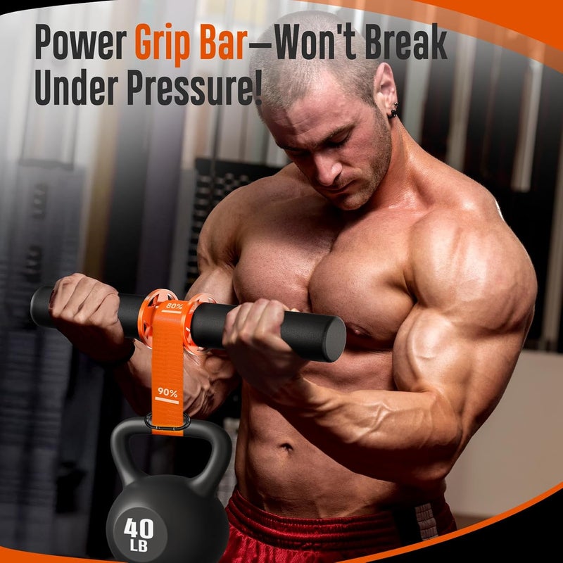 FitBeast Forearm Strengthener & Wrist Roller - Forearm Strength Trainer with Thickened Anti-Slip Grip Handles&Adjustable Strap, Perfect for Forearm Exercising, Boosting Grip Strength, Muscle Building - Image 5